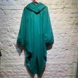 ISSEY MIYAKE TEAL GREEN CAPE JACKET