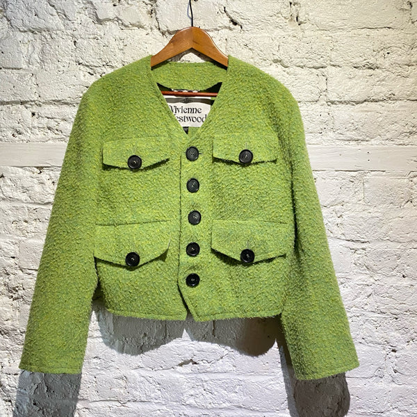 VIVIENNE WESTWOOD GREEN MELANGE SIRENO JACKET