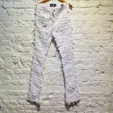 GUAPI RAW EDGE WHITE SKINNY JEANS