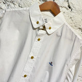 VIVIENNE WESTWOOD WHITE 2 BUTTON KRALL SHIRT