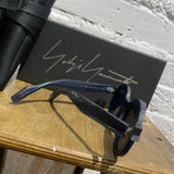 YOHJI YAMAMOTO BLUE ROUND SUNGLASSES