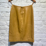 CELINE TAN LEATHER SKIRT