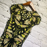 ALEXANDER MCQUEEN MCQ VISCOSE PRINT STRETCH DRESS