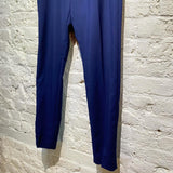 AMI NAVY CIGARETTE FIT TROUSERS