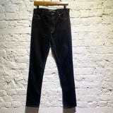 Y/PROJECT BLACK SKINNY HOT PANT SLIT JEANS