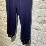 ALEXANDER MCQUEEN NAVY TROUSERS WITH CUFF DETAILS