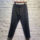 GUCCI GREY WOOL DRAWSTRING TROUSERS