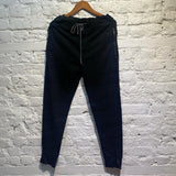 ALEXANDER MCQUEEN BLACK JERSEY TROUSERS DRAWSTRING