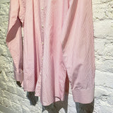 ALEXANDER MCQUEEN PINK STRIPED HARNESS SHIRT