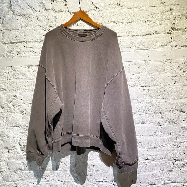 YEEZY BROWN WASHED HEAVYWEIGHT SWEATSHIRT