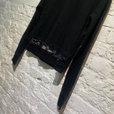 COMME DES GARÇONS TRICOT BLACK TOP STEEL BUTTON DETAILS