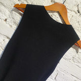 RICK OWENS BLACK SLEEVELESS MIDI LENGTH KNIT DRESS
SIZE S