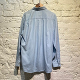 JW ANDERSON LIGHT BLUE SHIRT WITH EMBROIDERED SWANS