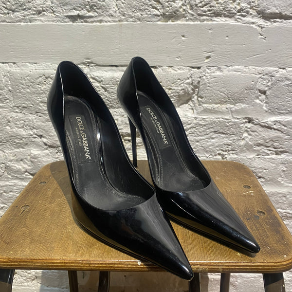 DOLCE & GABBANA BLACK STILETTO HEELS