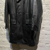 KATHERINE HAMNETT VINTAGE LEATHER OVERCOAT