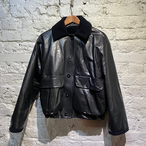 KASSL PU/COTTON BLACK JACKET