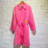 MARTINE ROSE PINK LINED RAIN COAT