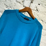 PRADA TEAL BLUE CASHMERE SWEATER