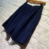 LES TIEN NAVY BABY CORD SHORTS