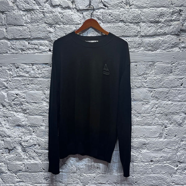 ALEXANDER MCQUEEN	MCQ BLACK PLAIN WOOLEN SWEATER