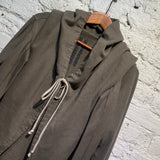 RICK OWENS DRKSHDW TAUPE HOODED CARDIGAN