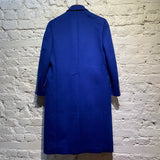 CALVIN KLEIN 205W39NYC ROYAL BLUE DOUBLE BREASTED OVERCOAT