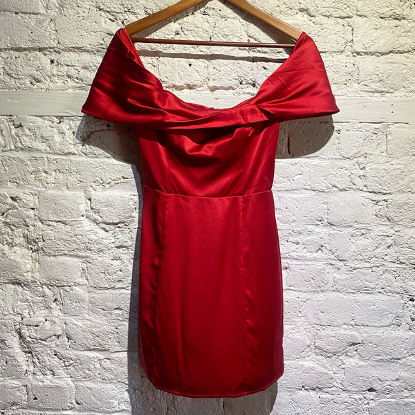 REFORMATION RED SILK “LANELLE” COCKTAIL DRESS