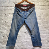 JUNYA WATANABE MAN X LEVIS EYE DENIM JEANS TARTAN TURN UPS
