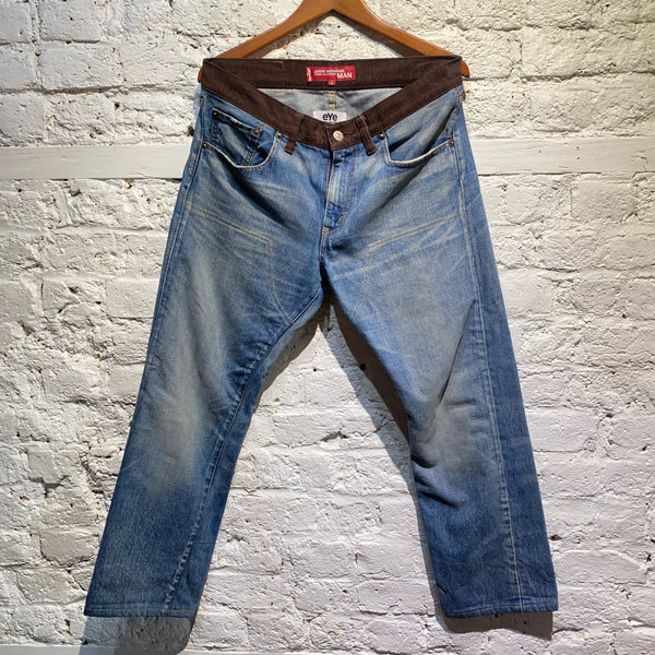 JUNYA WATANABE MAN X LEVIS EYE DENIM JEANS TARTAN TURN UPS