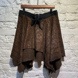 OLUBIYI THOMAS BROWN KNIT SEQUINS SKIRT