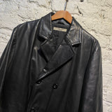 KATHERINE HAMNETT VINTAGE LEATHER OVERCOAT