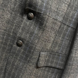 BOTTEGA VENETA DARK CHECKED WOOL JACKET