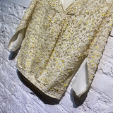 JUNYA WATANABE CDG CREAM SEQUIN/BEADED TOP AD2003