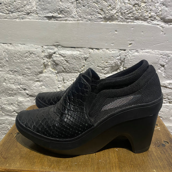 YOHJI YAMAMOTO Y-3 PYTHON TEXTURE PLATFORM HEELS