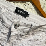 GUAPI RAW EDGE WHITE SKINNY JEANS