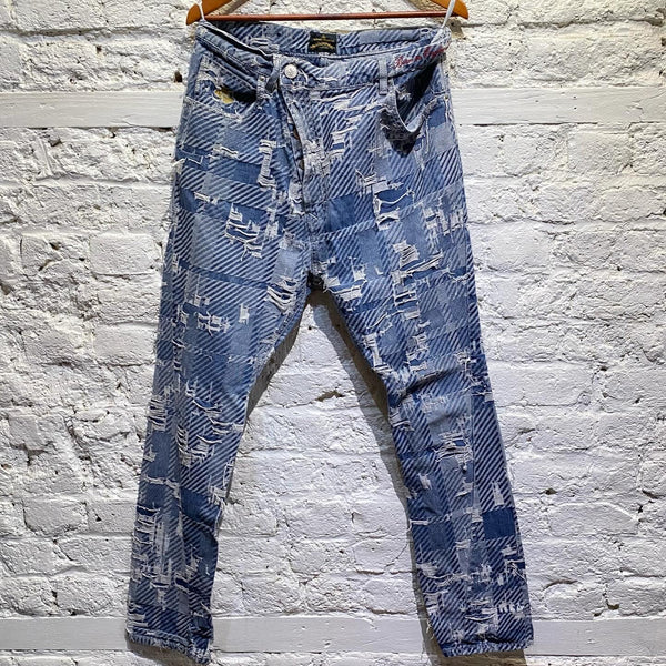 VIVIENNE WESTWOOD ANGLOMANIA ASYMMETRIC JEANS