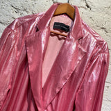 MICHAEL LO SORDO DUSTY PINK DECONSTRUCTED WRAP BLAZER