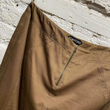 TOM FORD  BROWN COTTON PENCIL SKIRT