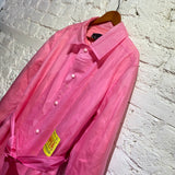 MARTINE ROSE PINK LINED RAIN COAT
