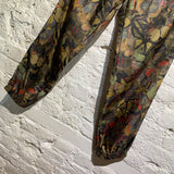 VALENTINO MOTH PRINT SILK TROUSERS