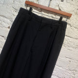 JUNYA WATANABE BLACK WOOL WIDELEG TROUSERS
