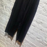 REFORMATION BLACK LINEN-MIX JUMPSUIT