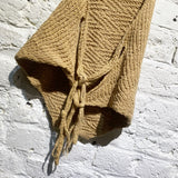 ECKHAUS LATTA CAMEL KNIT HALTER TOP