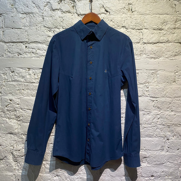 VIVIENNE WESTWOOD MAN NAVY KRALL SHIRT