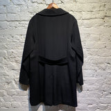 CHRISTIAN LACROIX HOMME BLACK WOOL TRENCH COAT
