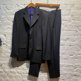 KENZO HOMME BLACK WOOL 3 BUTTON SUIT