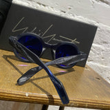 YOHJI YAMAMOTO BLUE ROUND SUNGLASSES
