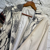 RAFAELA PESTRITU BLAZER WITH KNITTED SLEEVE