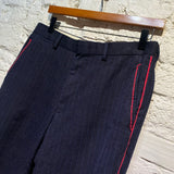 ZEGNA EZ CHALK STRIPE BREECHES RED STICHING