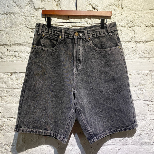 BUTTER GOODS BLACK STONEWASH DENIM SHORTS